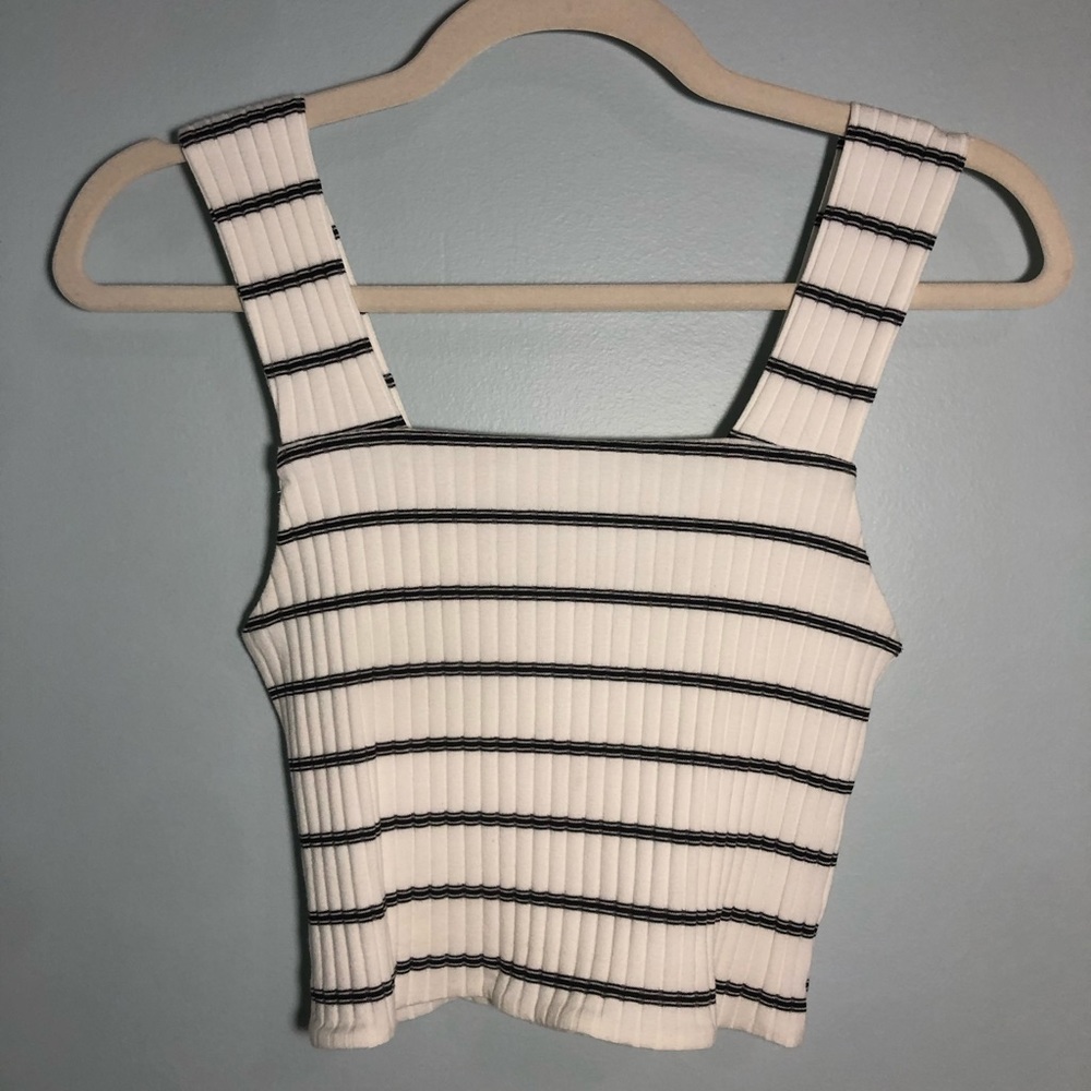 Striped A&E Crop Top